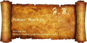 Haber Martin névjegykártya